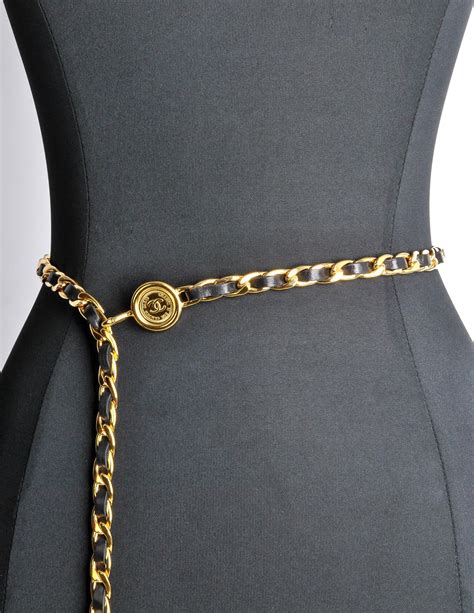 vintage gold chain chanel belt|Chanel snakeskin belt.